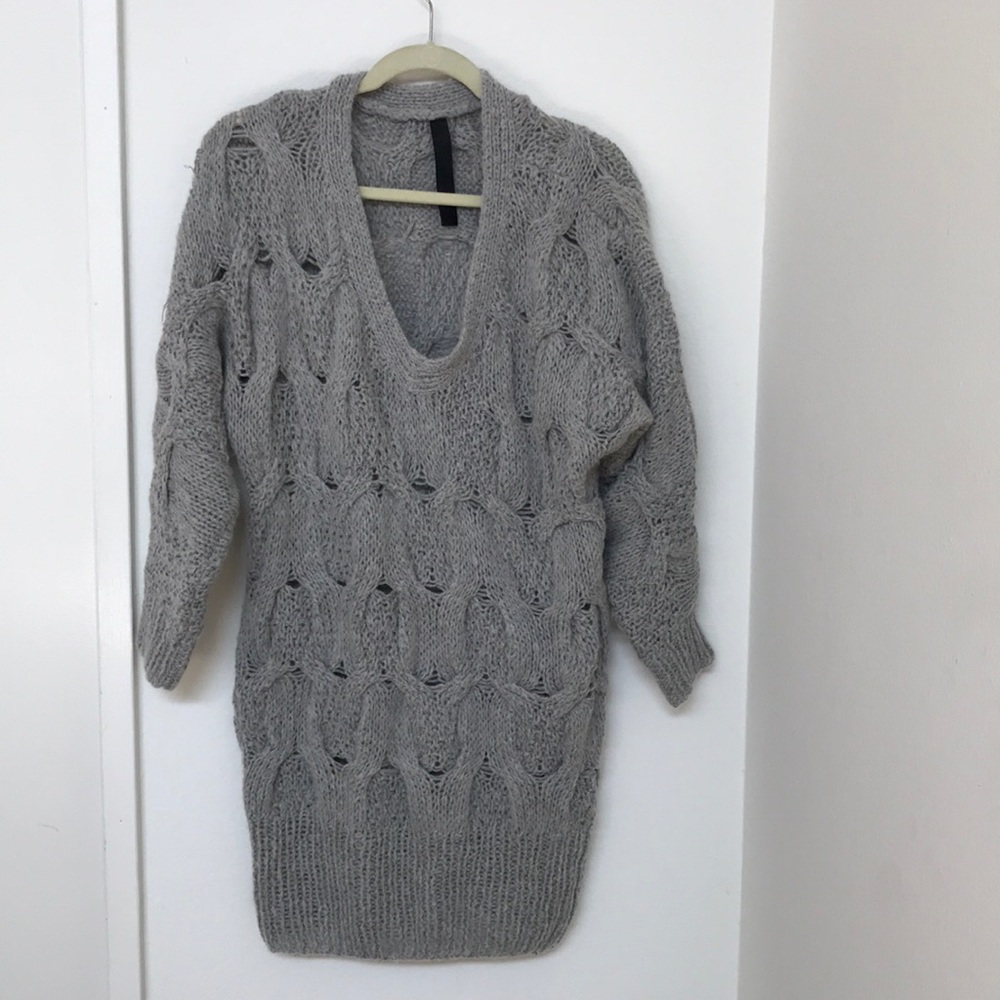 Gestuz grey alpaca sweater dress